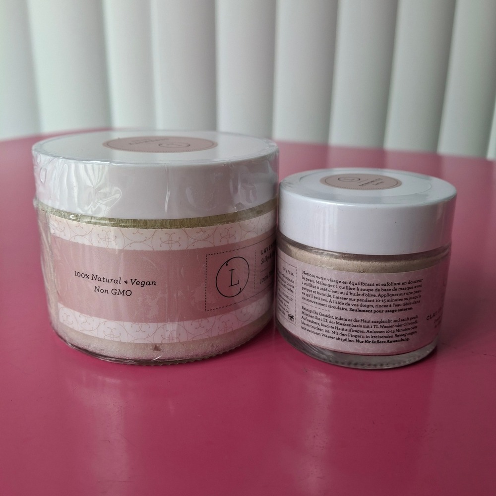Lizush Serenity Series Lavender Body Scrub 9oz & Clay Facial Mask 1.1oz Set NEW - Picture 3 of 5
